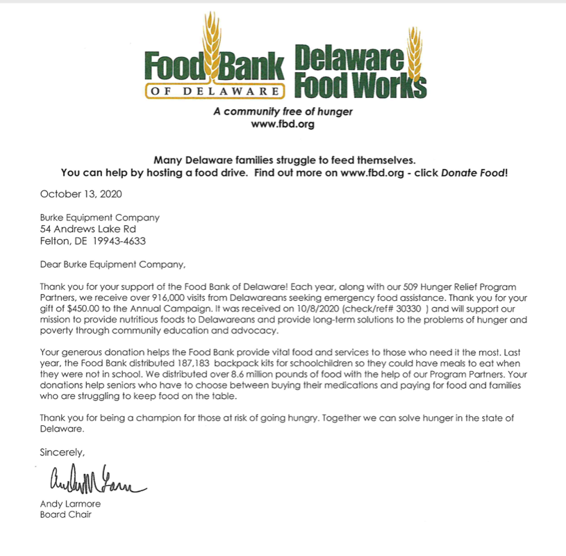 Food Bank of Delaware - Felton